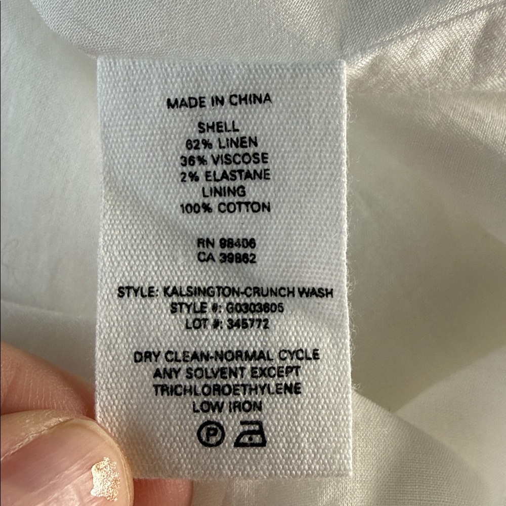 Theory Kalsington Linen Blend V-Neck Sleeveless Dress in White 4 Style#G0303605 - Picture 7 of 10